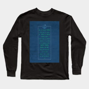 Hail Mary prayer in spanish digital illustration Long Sleeve T-Shirt